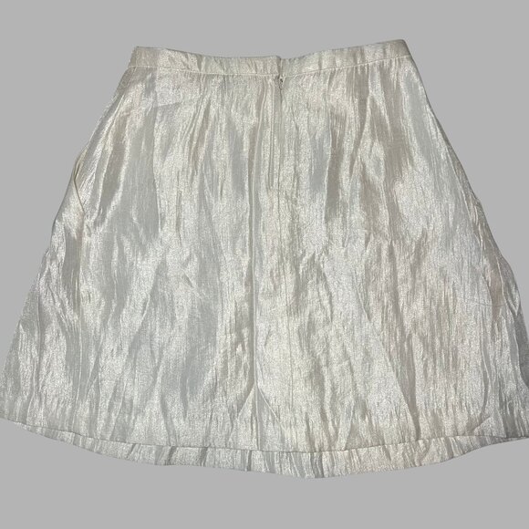 H&M Metallic Pleated Skirt – Size 4 - Picture 6 of 9